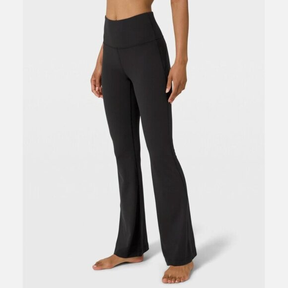 Lululemon Flare Leggings groove super high rise nulu womens Black size 2 workout - Picture 1 of 6